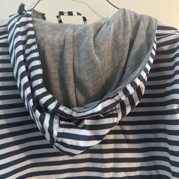 Charles River Apparel Striped pullover jacket - Navy and White - Picture 5 of 7